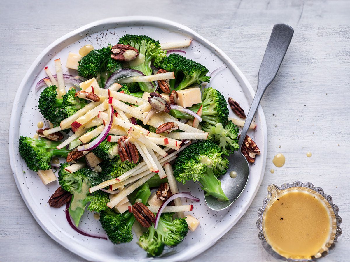 Healthy Broccoli Apple Salad with Greek Yogurt