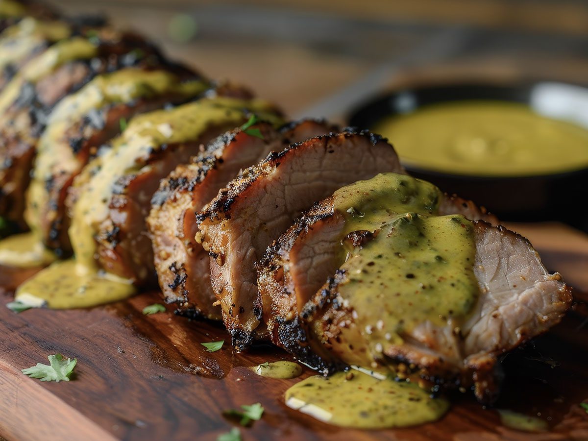 Pork Tenderloin with Mustard Sauce